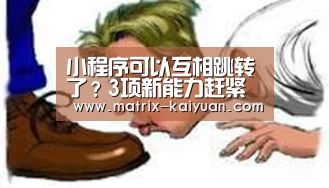 小程序可以互相跳转了?3项新能力赶紧Mark!_开云体育官网(图1) 开云体育网站